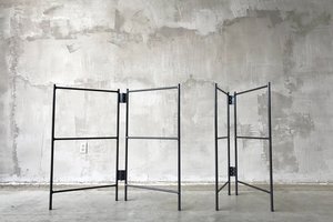 Iron Modernist Book/Record Shelving Brackets