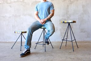 Made to Order Iron Modernist Stools.