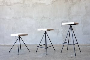 Made to Order Iron Modernist Stools.