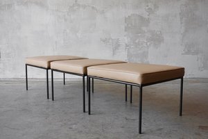 Iron & Leather Stools/Ottomans