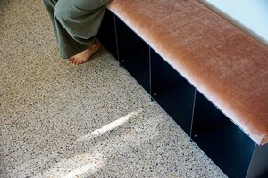 Architectural Steel & Mohair Benches