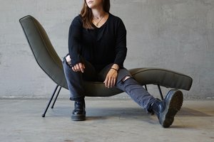 Single Wide Adrian Pearsall Style Chaise Lounge