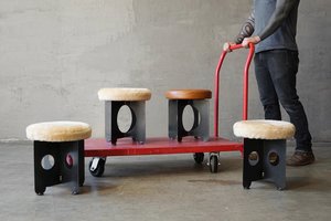 Intersect Steel Swivel Stools