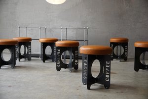 Intersect Steel Swivel Stools