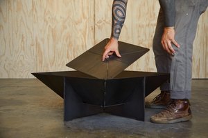 Steel 'Polygon' Fire Pit