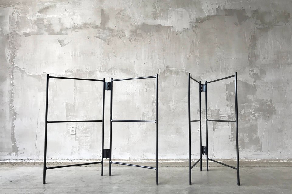 Iron Modernist Book/Record Shelving Brackets