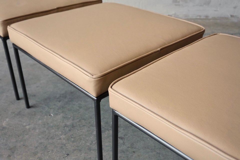 Iron & Leather Stools/Ottomans