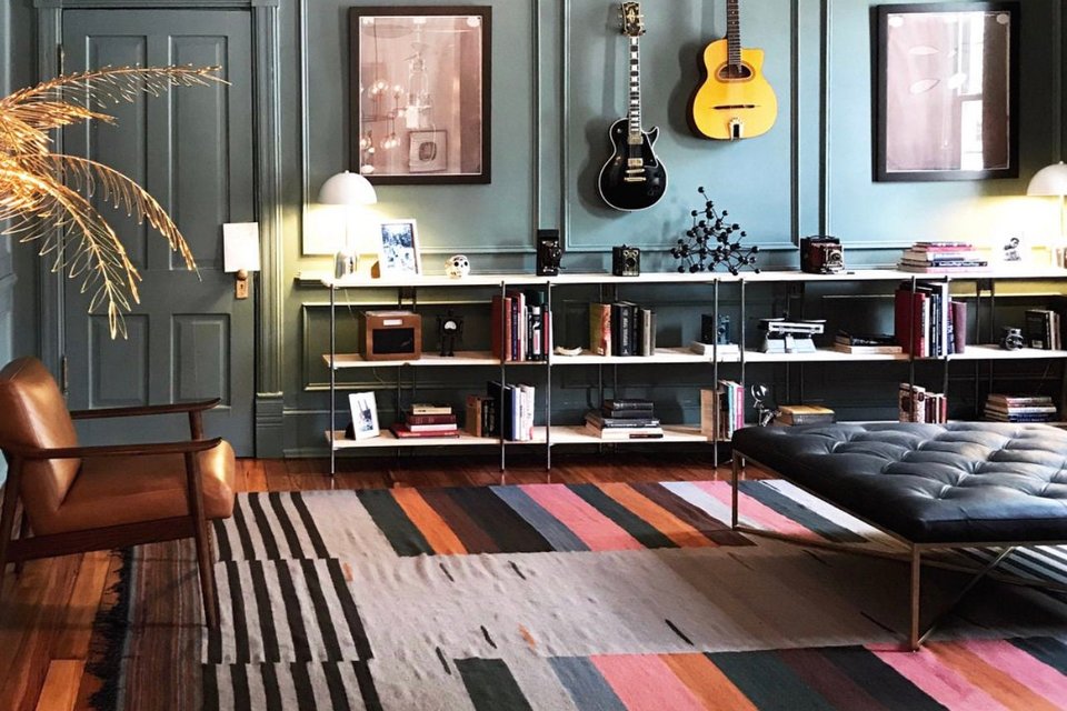 Iron Modernist Book/Record Shelving Brackets
