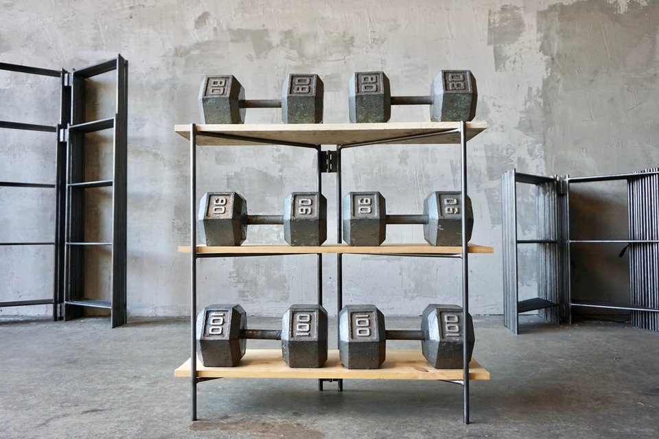 Iron Modernist Book/Record Shelving Brackets