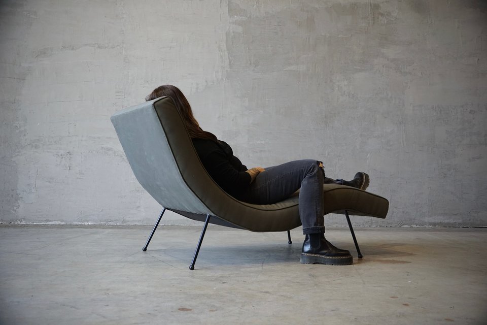 Single Wide Adrian Pearsall Style Chaise Lounge
