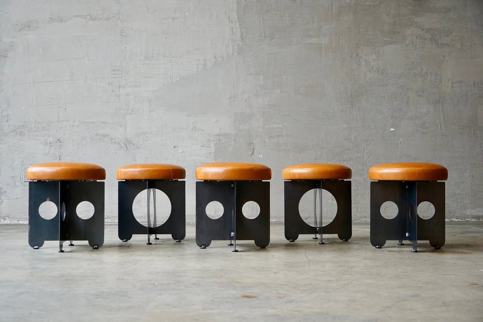 Intersect Steel Swivel Stools
