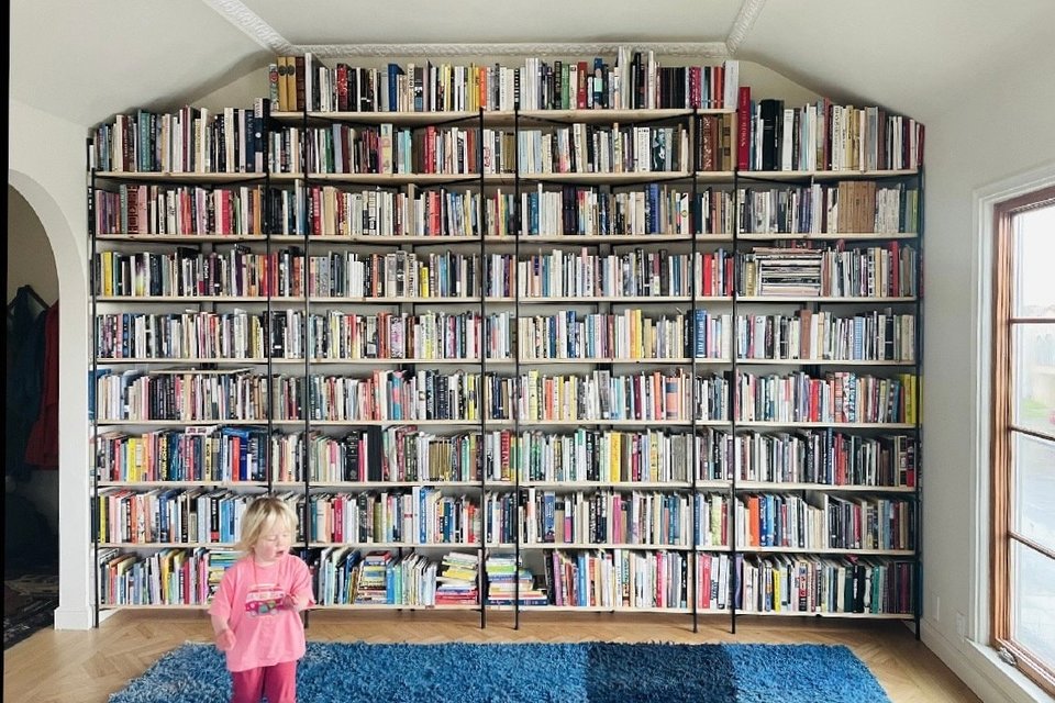 Iron Modernist Book/Record Shelving Brackets