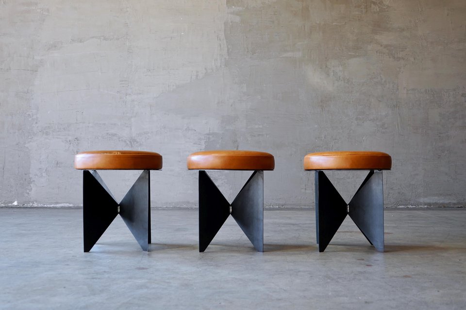 Architectural Steel 'Butterfly' Stools