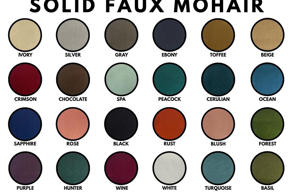 F&F Faux Mohair Samples