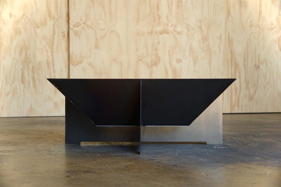 Steel 'Polygon' Fire Pit