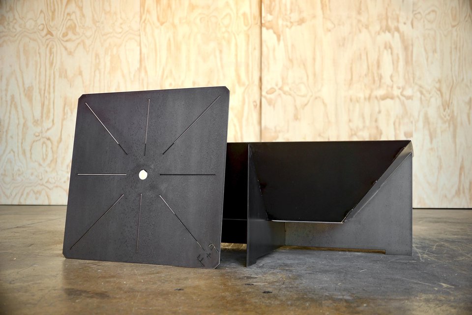 Steel 'Polygon' Fire Pit