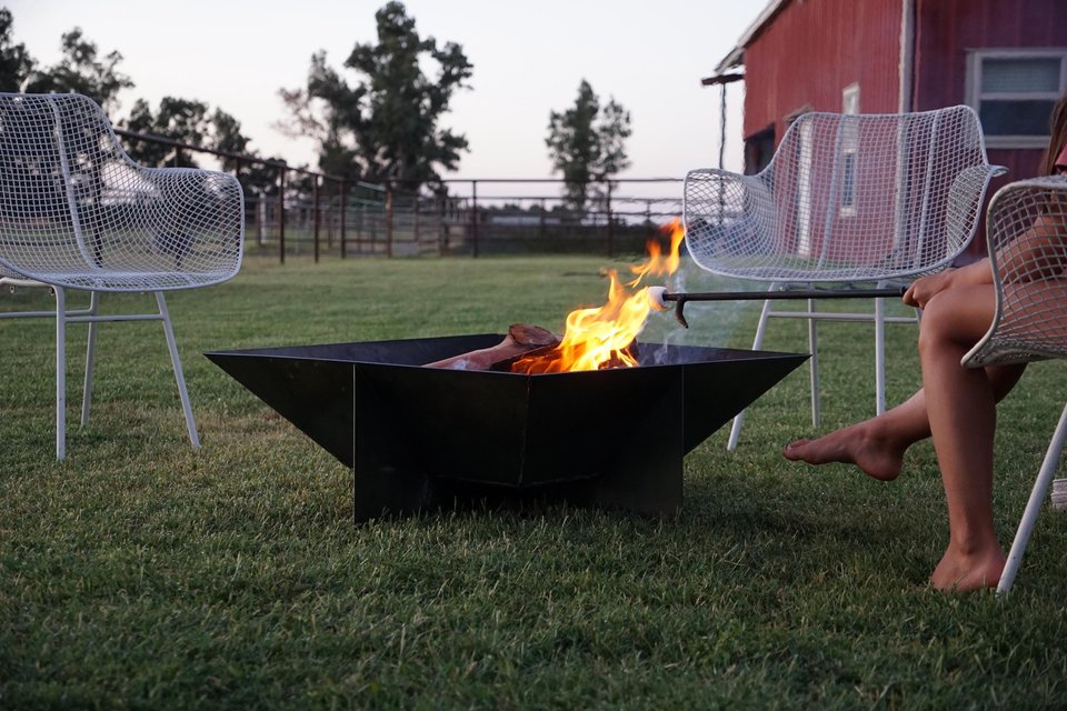 Steel 'Polygon' Fire Pit