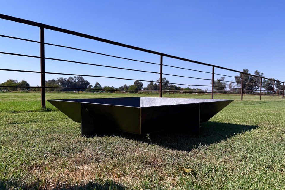 Steel 'Polygon' Fire Pit