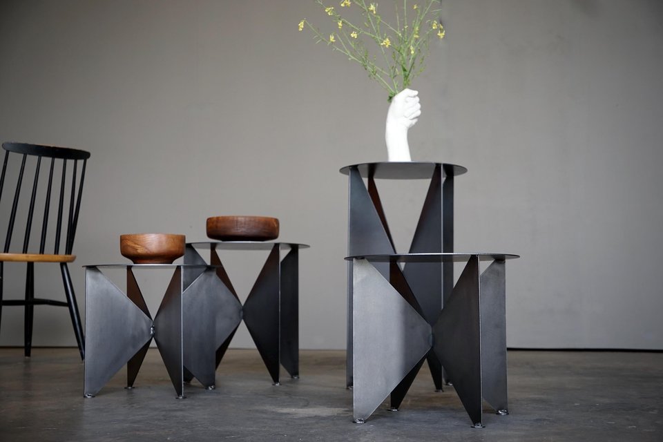 Modernist 'Butterfly' Side Table/Plant Stand