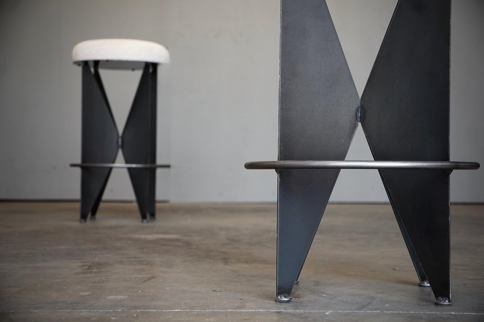 Steel 'Butterfly' Counter Stools