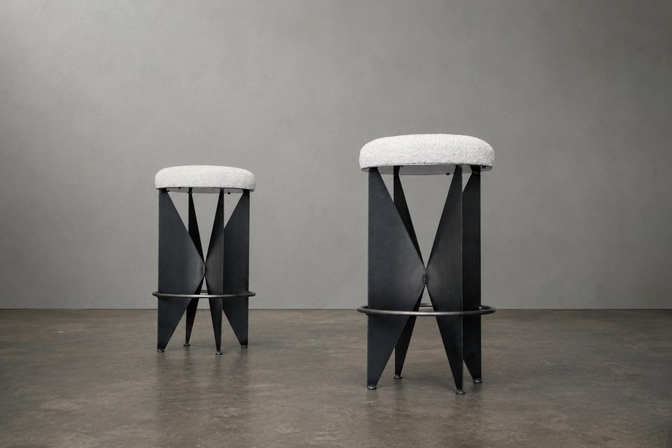 Steel 'Butterfly' Counter Stools