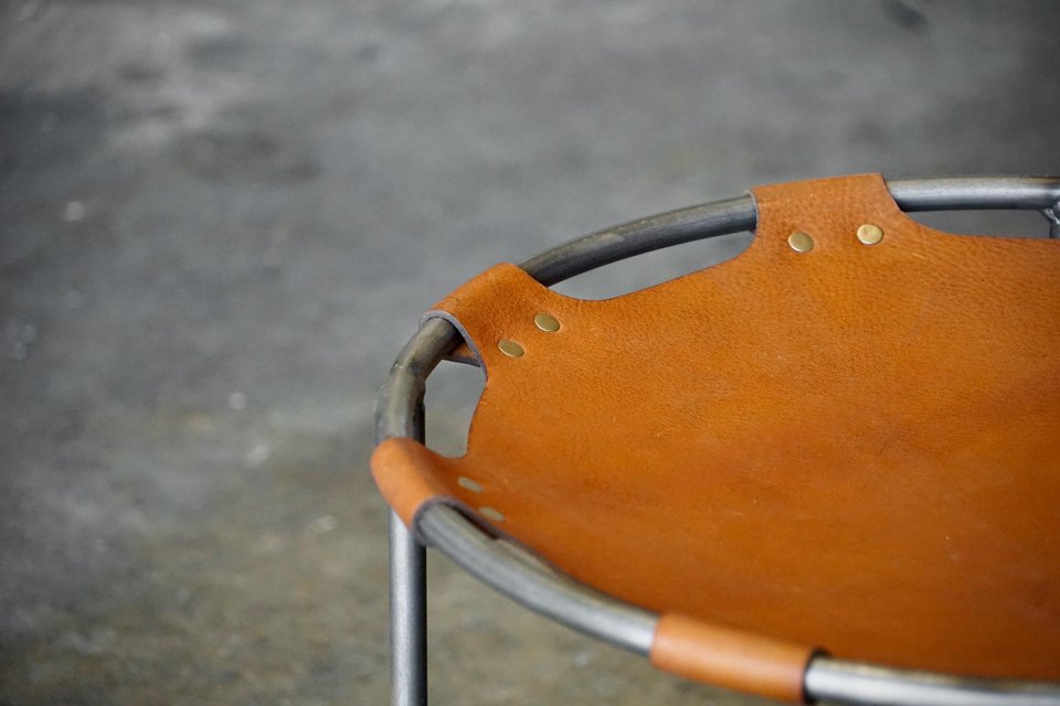 Iron & Bison Leather 'B-16' Sling Stool