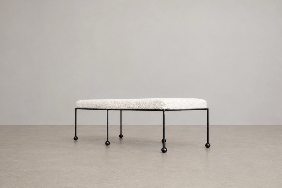 Iron Framed 'French' Bench