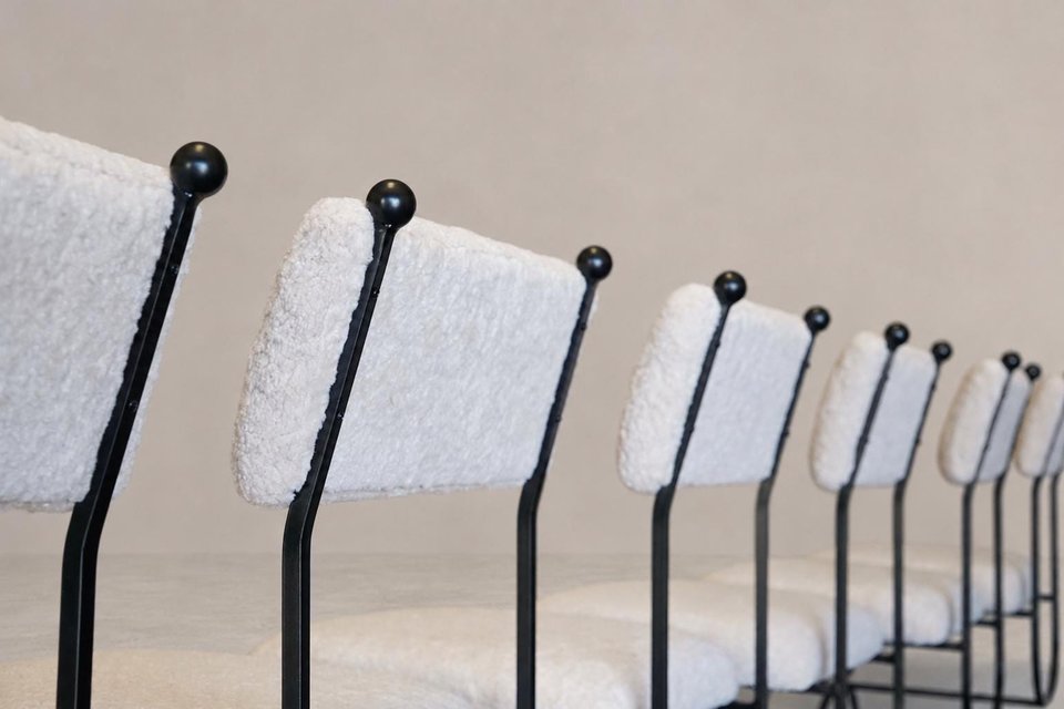 Iron Framed 'Arch' Dining or Side Chairs